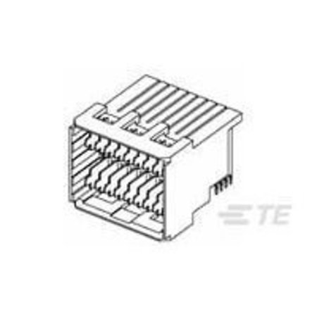 TE CONNECTIVITY Board Connector, 18 Contact(S), 2 Row(S), Male, Right Angle, Press Fit Terminal 1926229-2